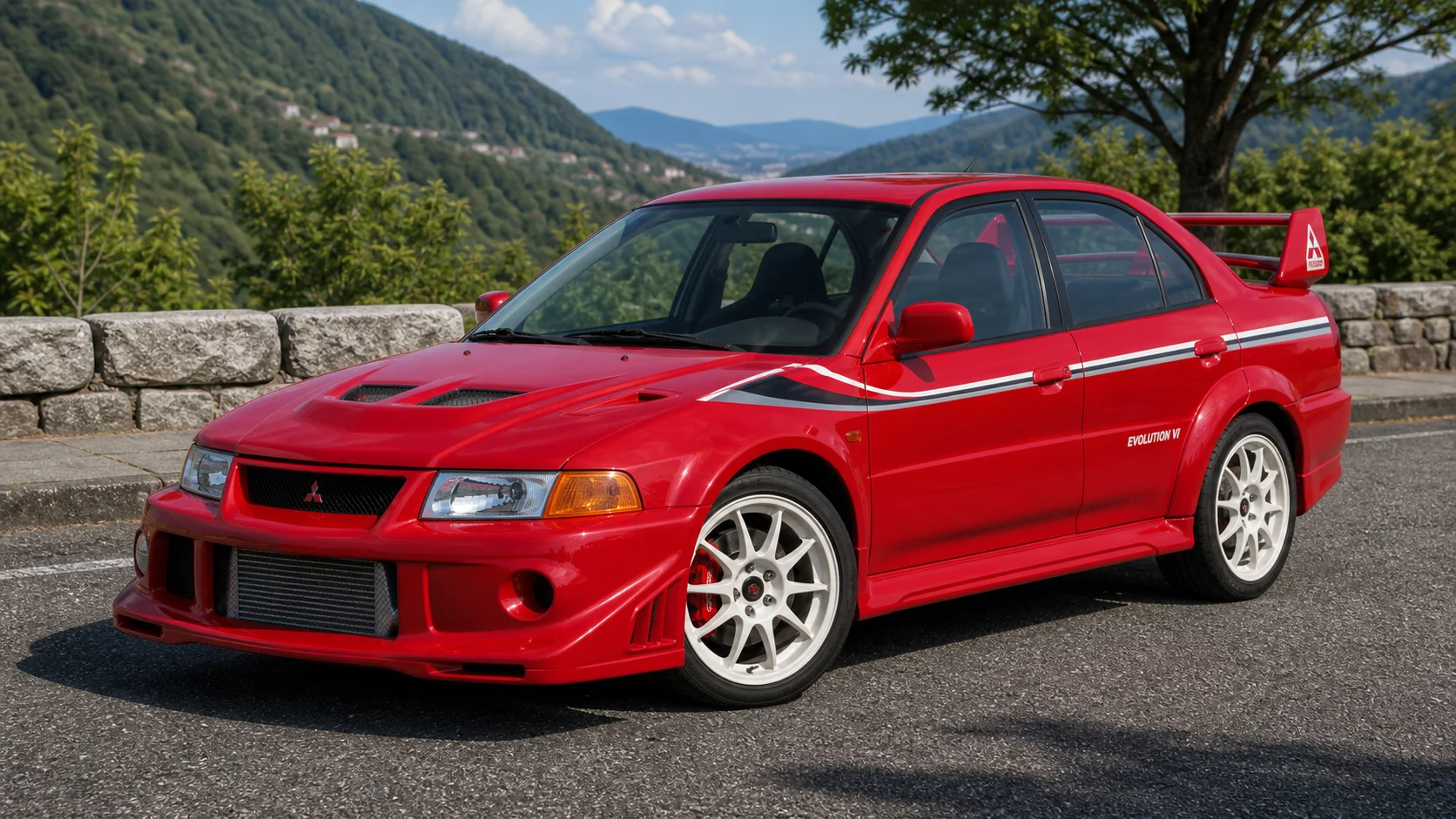 2001 Mitsubishi Lancer Evolution VI GSR TM Edition generated display image